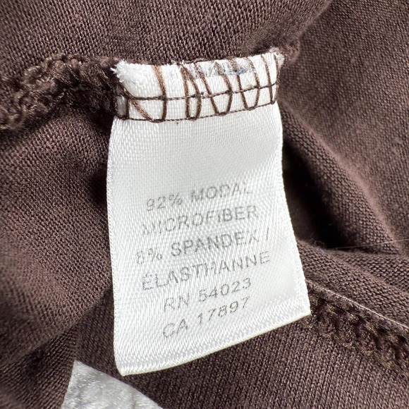 VTG Banana Republic Blouse Womens S Brown Stretch V Neck Retro Capsule Boho Y2K - Picture 6 of 9
